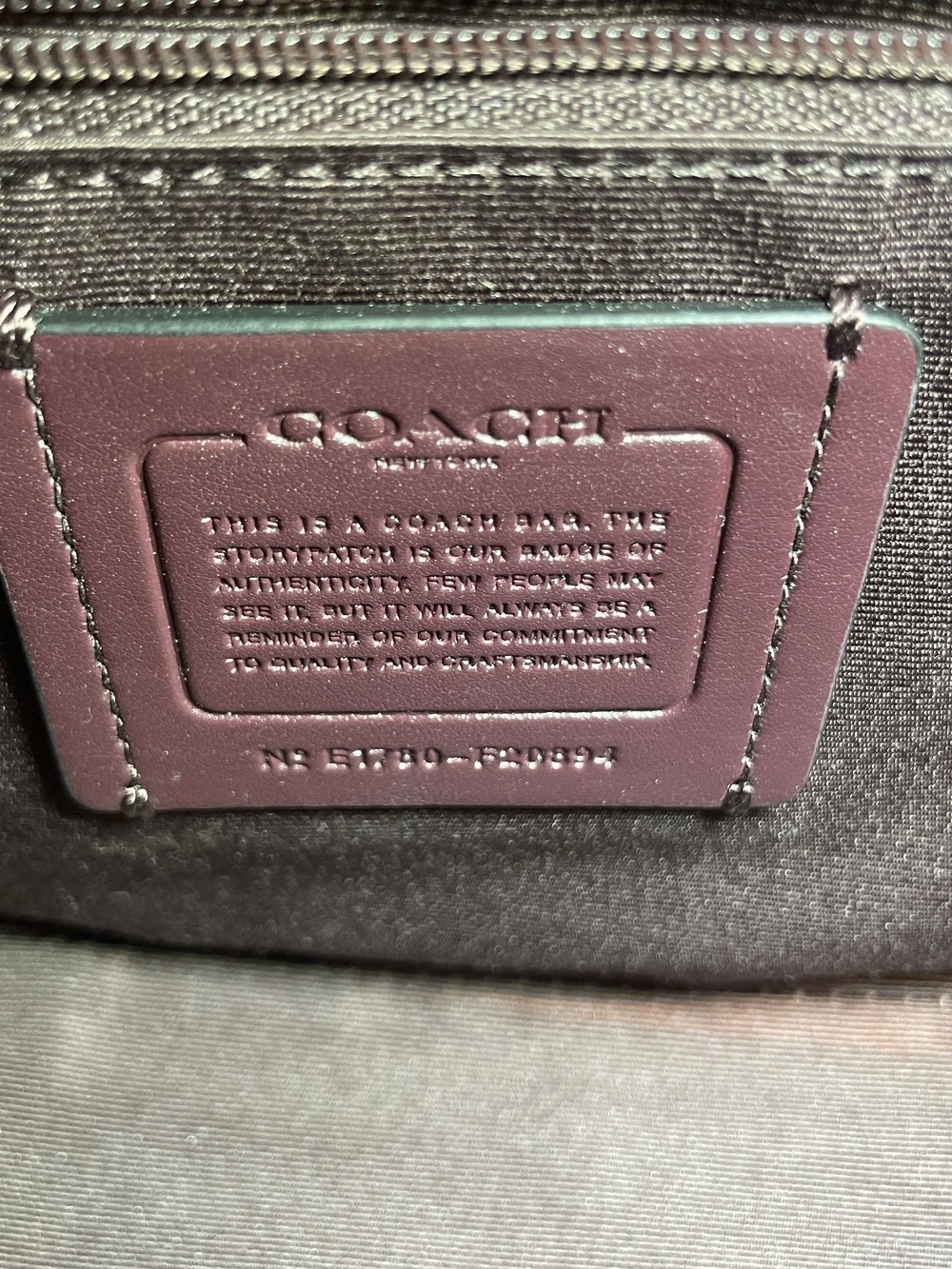 Coach Crosby Carryall 21 Burgundy Leather Shoulder Tote with Pink Trim  F20894